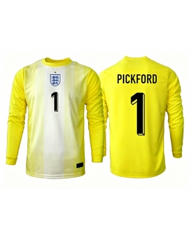 Billige Fotballdrakt England Jordan Pickford #1 Keeper Replika Bortedrakt VM 2026 Langermet Billige Fotballdrakt England Jordan Pickford #1 Keeper Replika Bortedrakt VM 2026 Langermet